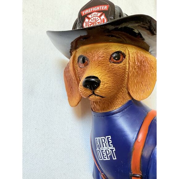 Hamilton Fur Alarm Fire Dachshund Fire Fighter Figurine - Picture 9 of 11